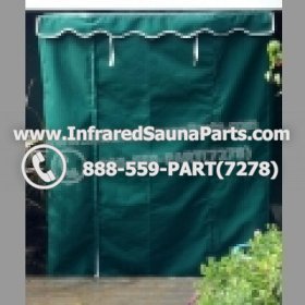 Verde/Green - RAIN COVER FOR 6 PERSON INFRARED SAUNA IN GREEN FINISH 1