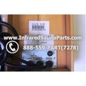 COMPLETE CONTROL POWER BOX WITH CONTROL PANEL - COMPLETE CONTROL POWER BOX CLEARLIGHT INFRARED SAUNA MODEL GD-1000 960W WITH ONE CONTROL 220V 240V 4