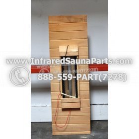 WOOD BENCHS + HEATERS - HEMLOCK WOOD BENCH + HEATHER + BLACK COVER ( 48.6" x 15.6" ) 4