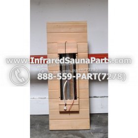 WOOD BENCHS + HEATERS - HEMLOCK WOOD BENCH + HEATHER + BLACK COVER ( 41.6" x 15.7" ) 4