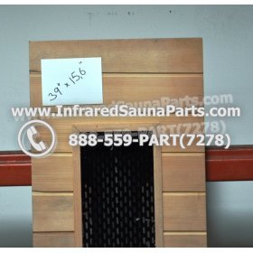 WOOD BENCHS + HEATERS - HEMLOCK WOOD BENCH + HEATHER + BLACK COVER ( 39" x 15.6" ) 3