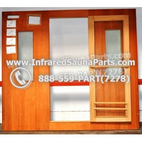 WOOD SAUNA WALLS - HEMLOCK WOOD SAUNA PANEL + DOOR  ( 70" x 78.7" ) 7