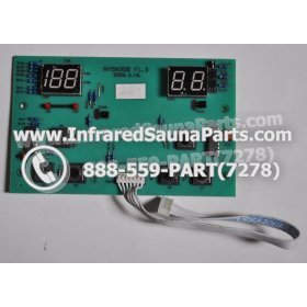 CIRCUIT BOARDS WITH  FACE PLATES - CIRCUIT BOARD WITH FACEPLATE LUX INFRARED SAUNA  NYSN3DB F1.3 WITH WIRE 4