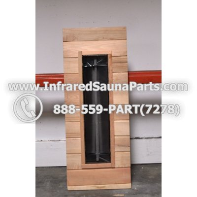 WOOD BENCHS + HEATERS - HEMLOCK WOOD BENCH + HEATHER + BLACK COVER ( 40" x 15.8" ) 1