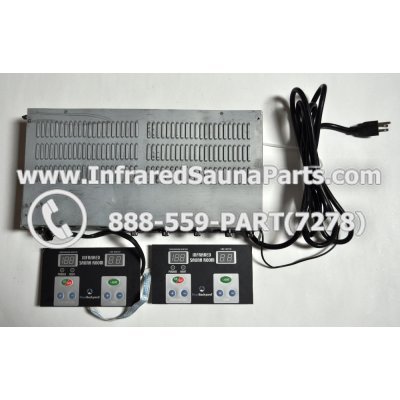 COMPLETE CONTROL POWER BOX WITH CONTROL PANEL - COMPLETE CONTROL POWER BOX HOTWIND INFRARED SAUNA STYLE 2 WITH TWO CONTROL PANELS 1