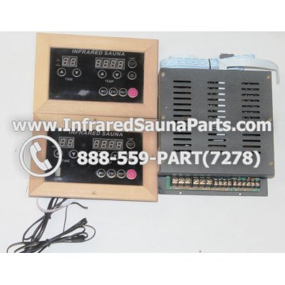 COMPLETE CONTROL POWER BOX WITH CONTROL PANEL - COMPLETE CONTROL POWER BOX ENLIGHTEN INFRARED SAUNA WITH USB MP3 PLAYER 110V / 120V STYLE 2 WITH TWO CONTROL PANEL 1